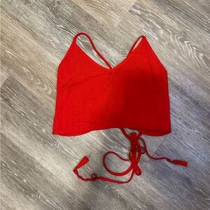 Nasty Gal Vibrant Red Linin Top